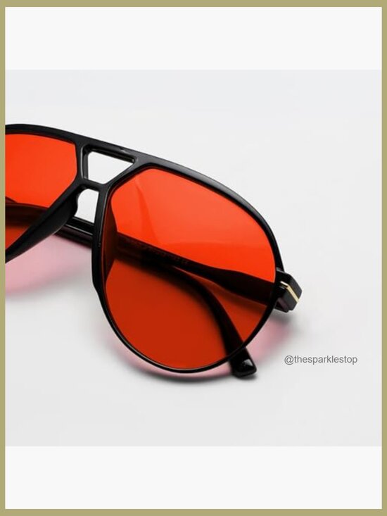 Retro Aviator Sunglasses Oversized Square Frame UV Protection